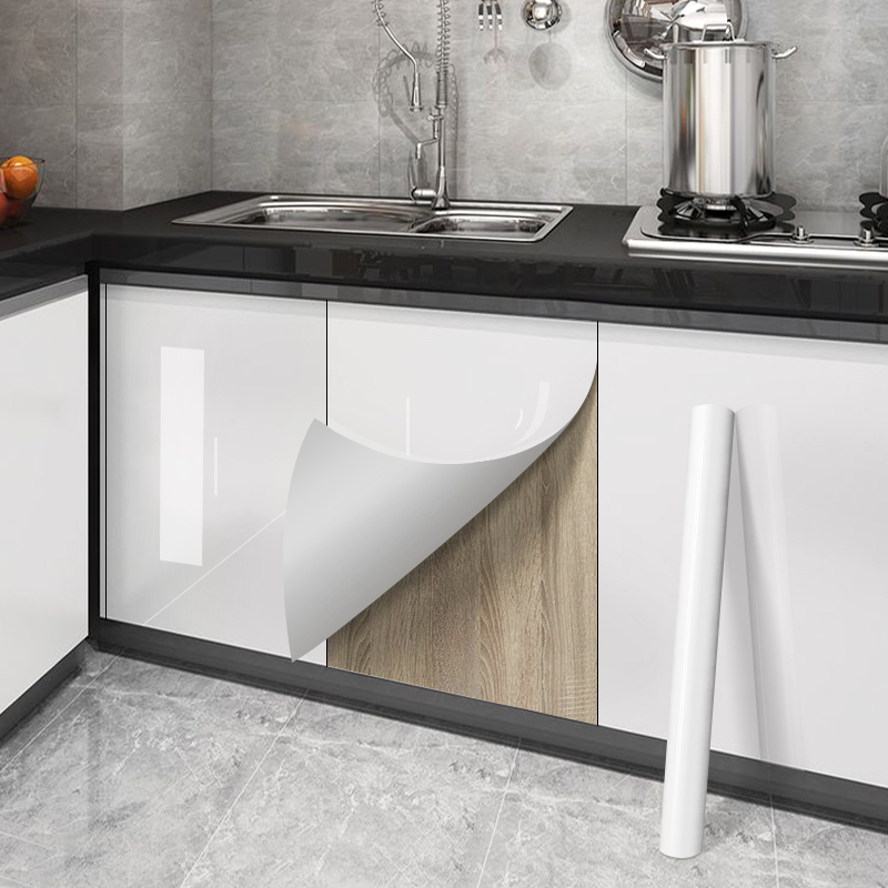 Interior Design Kitchen - Paint Glossy White Cabinets Wall Stickers