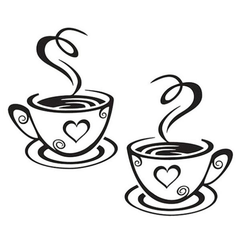 Dual Coffee Cup Sticker Remova - Interior Design Kitchen recension och pris