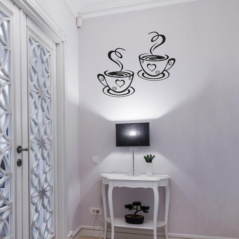 Dual Coffee Cup Sticker Remova - Interior Design Kitchen recension och pris