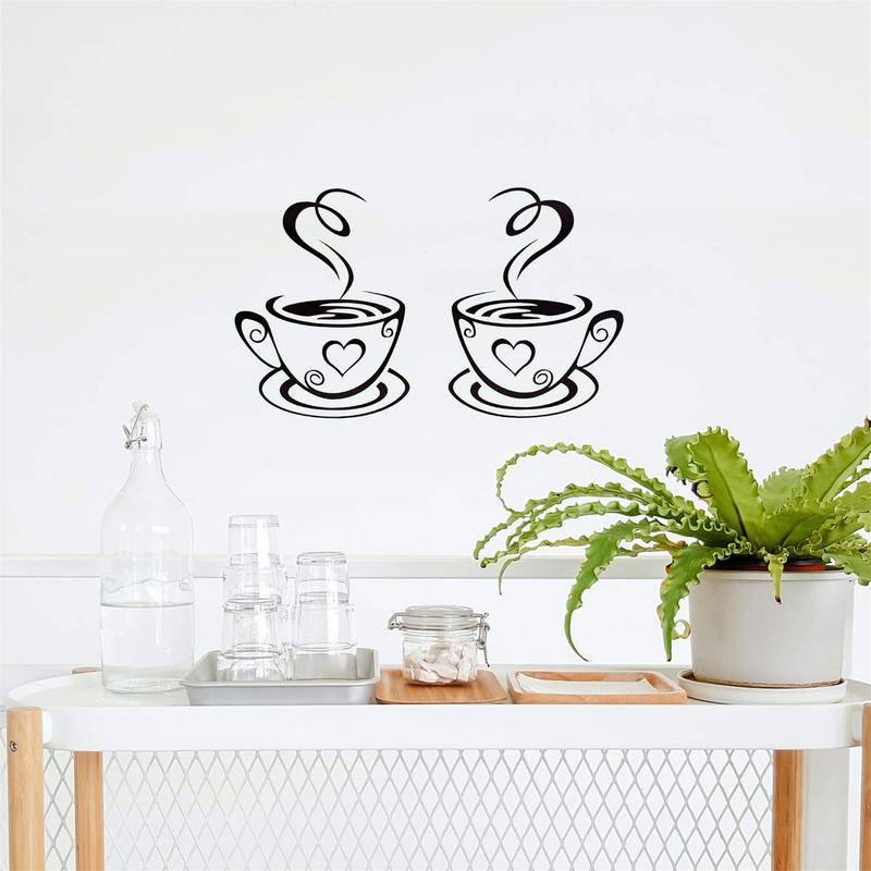Dual Coffee Cup Sticker Remova - Interior Design Kitchen recension och pris