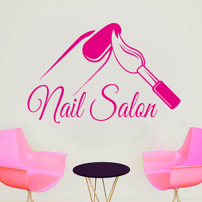 Nail Salon Shop Wall Decal Man - Interior Design Nail Salon recension och pris