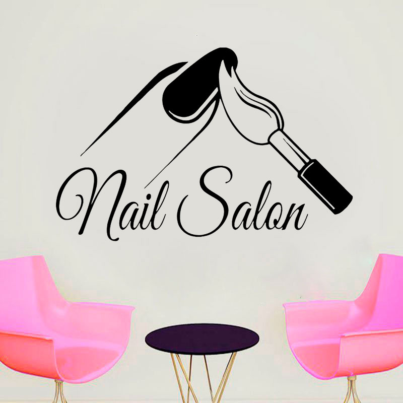 Nail Salon Shop Wall Decal Man - Interior Design Nail Salon recension och pris