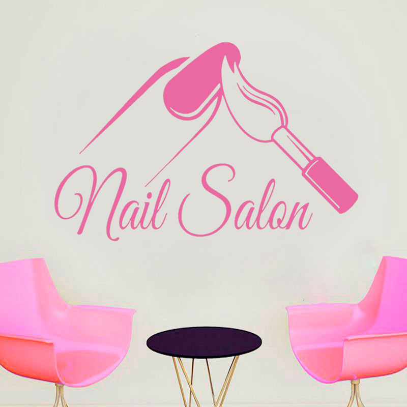 Nail Salon Shop Wall Decal Man - Interior Design Nail Salon recension och pris