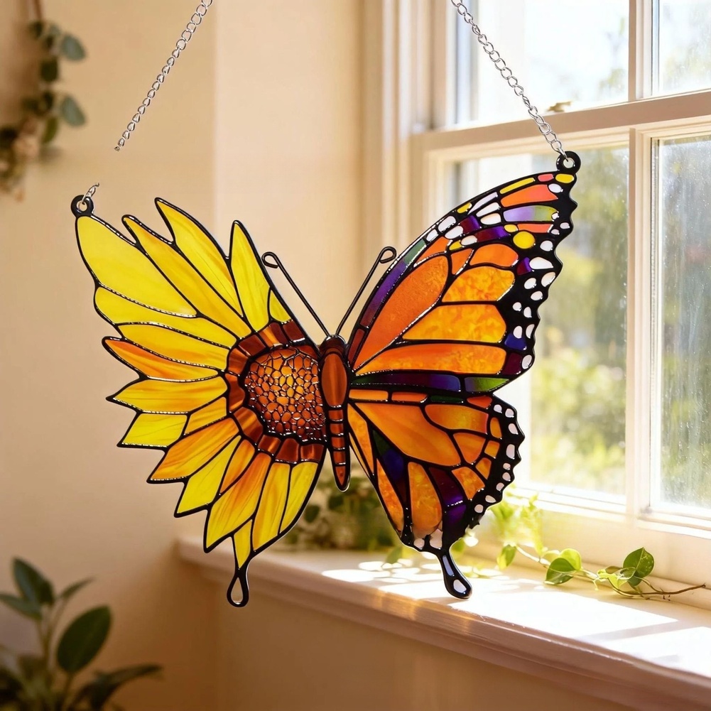 Butterfly Sunflower Window Orn - Interior Design Home Decor recension och pris