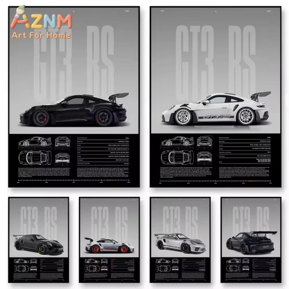 1pc Minimalist 911 GT3-RS 718  - Interior Design Home Decor recension och pris
